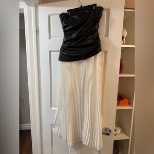 Simkhai Arie strapless bustier combo midi dress